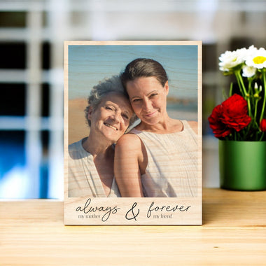 Mother's Day Vintage Wood Photo - Always My Mother