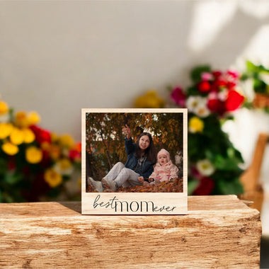 Mother's Day Vintage Wood Photo - Best Mom Ever - 0