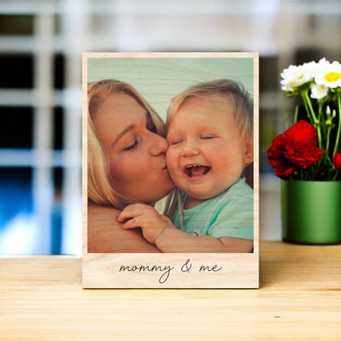 Mother's Day Vintage Wood Photo - Mommy & Me - 0