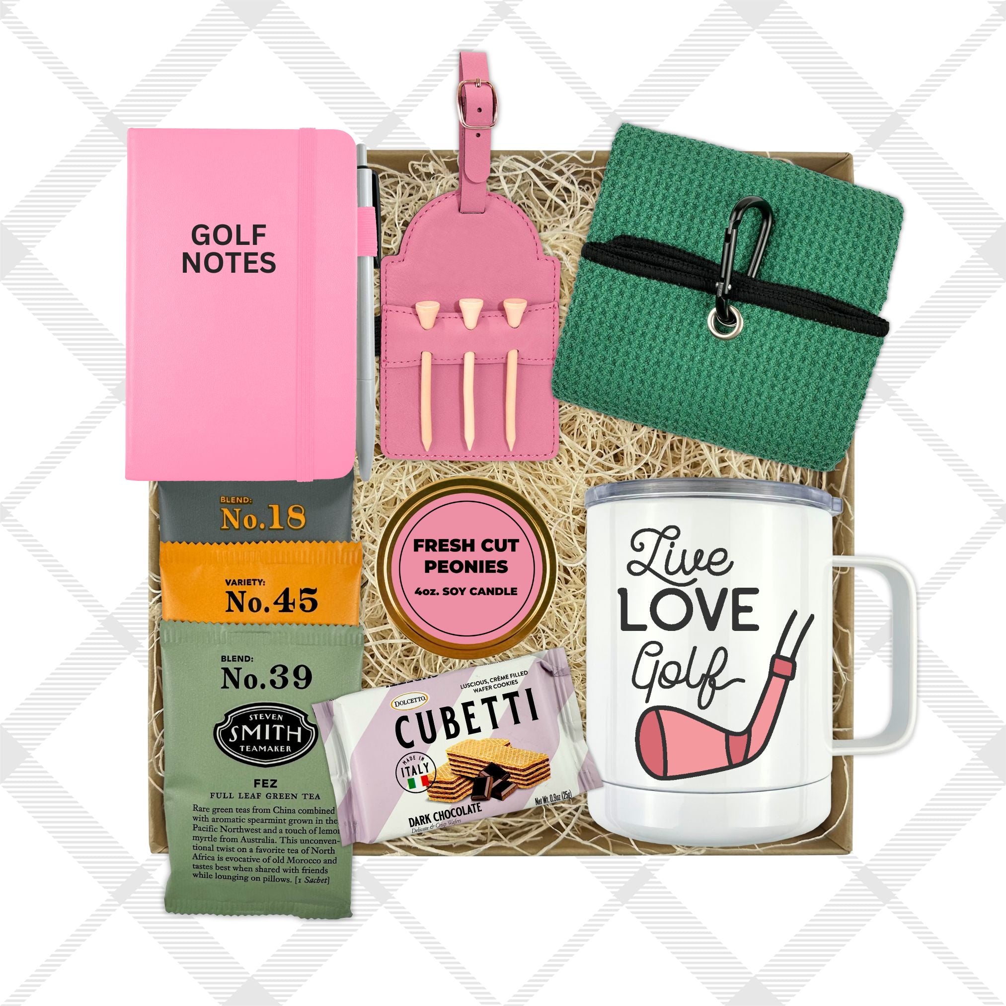 Golf Themed Pink Gift Boxes