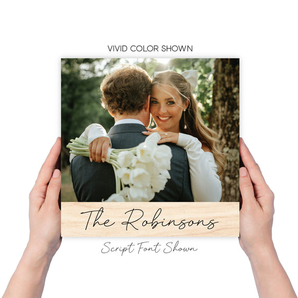 Wood Photo Prints with Text