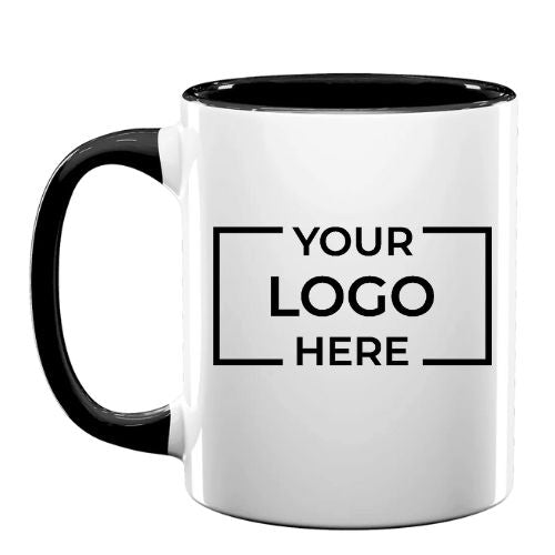 11oz Custom Logo Coffee Mug with Black Handle