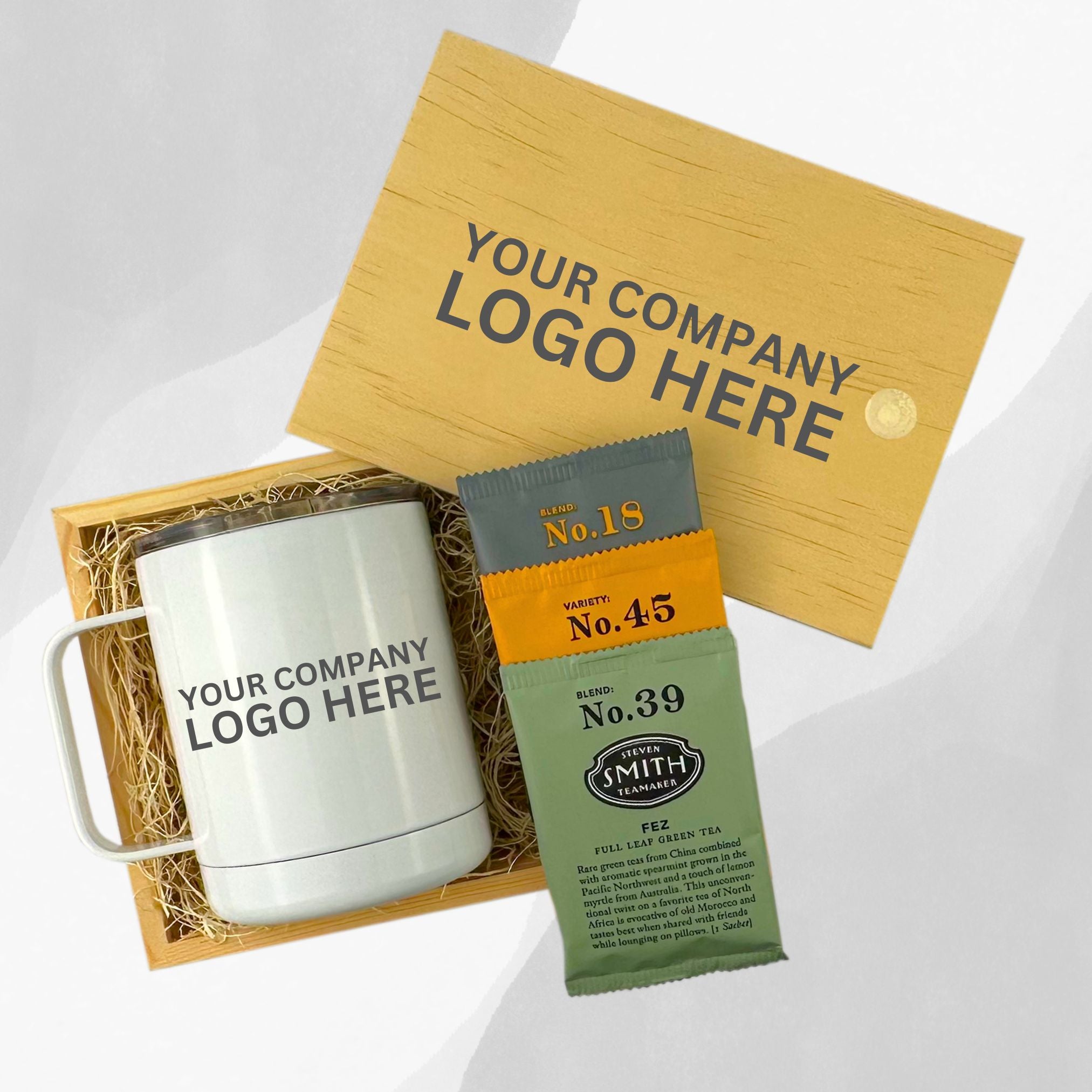 Corporate Gift Box with Mug and Wooden Box