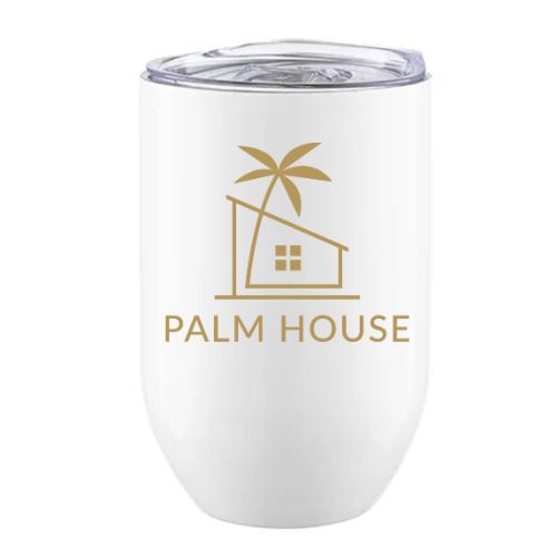 12oz Custom Logo Stainless Steel Wine Tumbler - 0