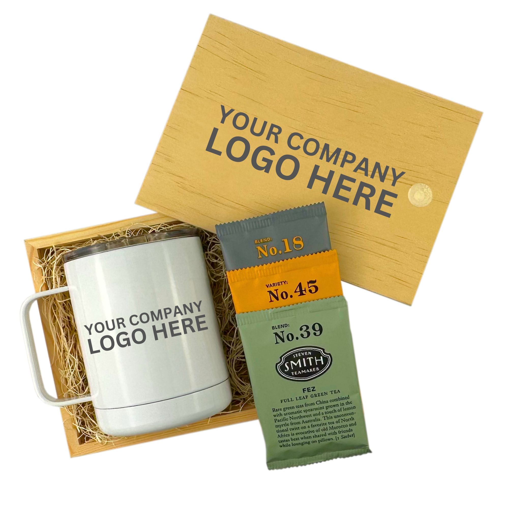 Corporate Gift Box with Mug and Wooden Box