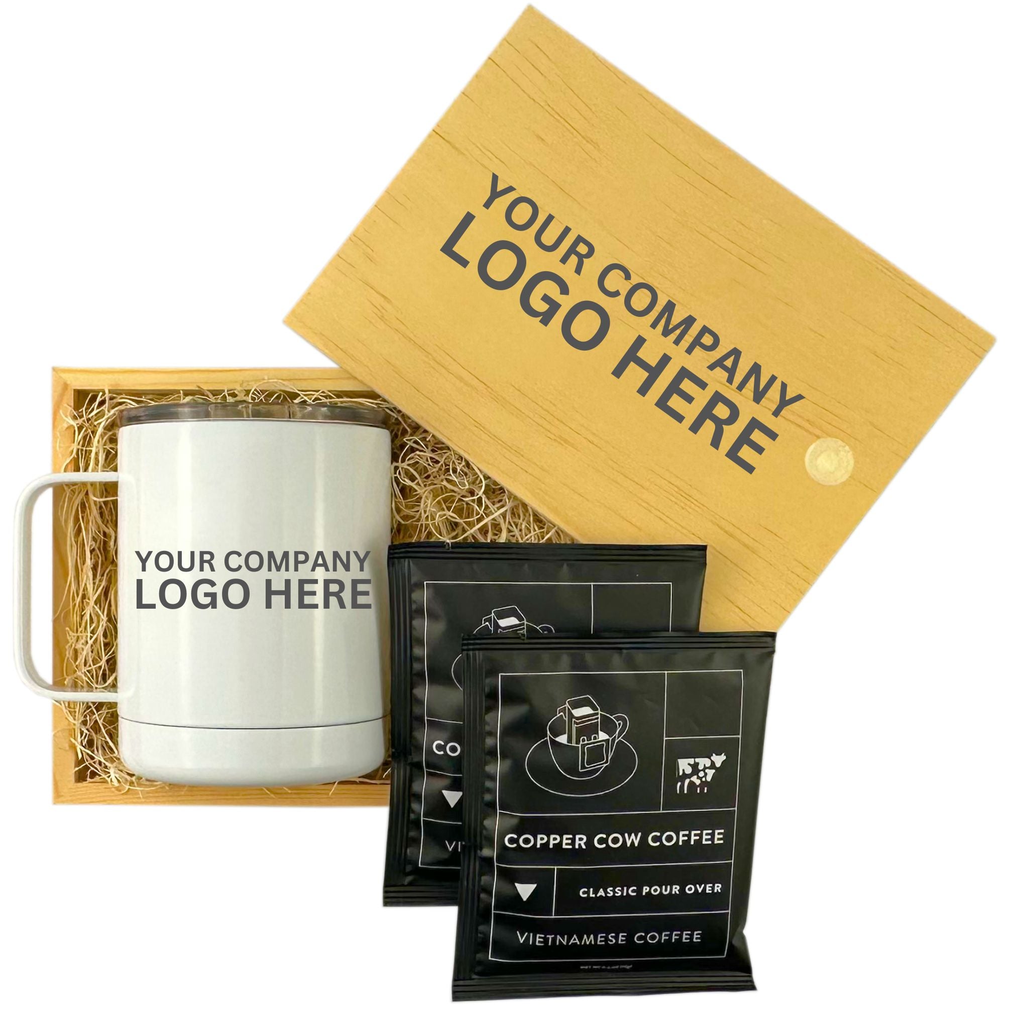 Corporate Gift Box with Mug and Wooden Box