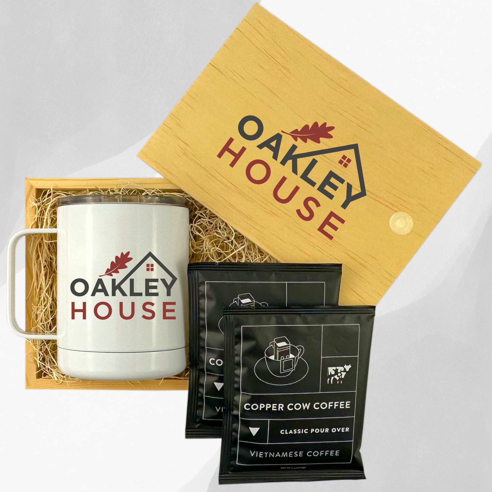 Corporate Gift Box with Mug and Wooden Box