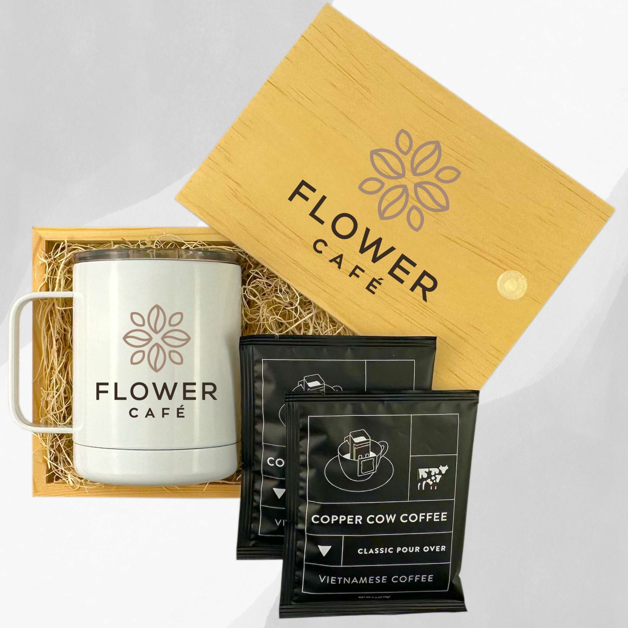 Corporate Gift Box with Mug and Wooden Box