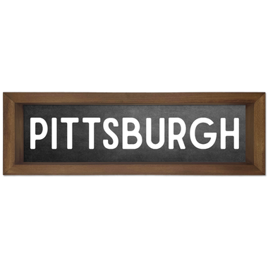 Custom Hometown Wood Framed Sign Chalkboard - 0