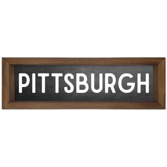 Custom Hometown Wood Framed Sign Chalkboard