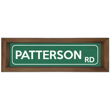 Custom Street Sign Wood Framed Sign - 0