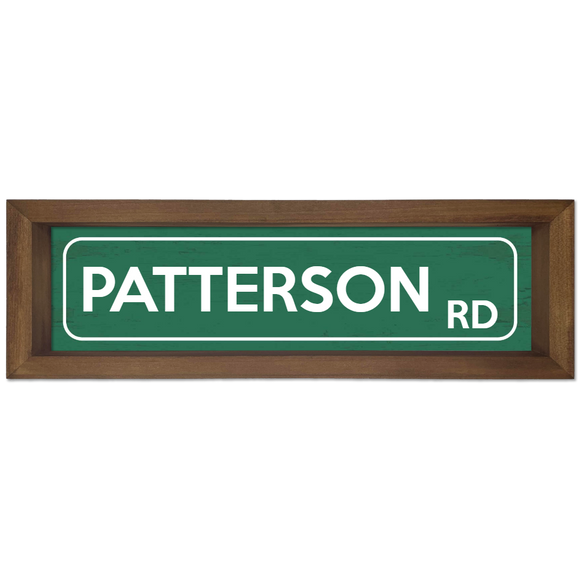 Custom Street Sign Wood Framed Sign