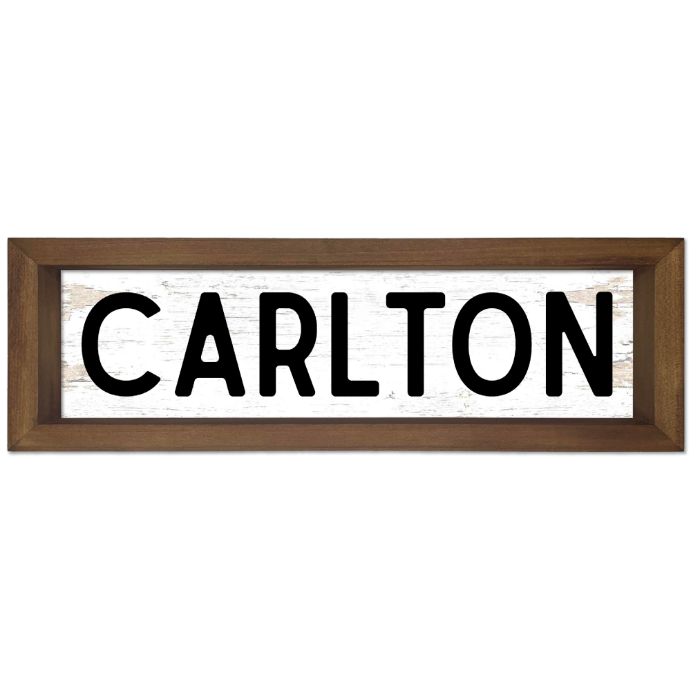 Custom Family Name Wood Framed Sign - 0