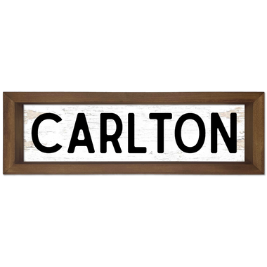 Custom Family Name Wood Framed Sign - 0