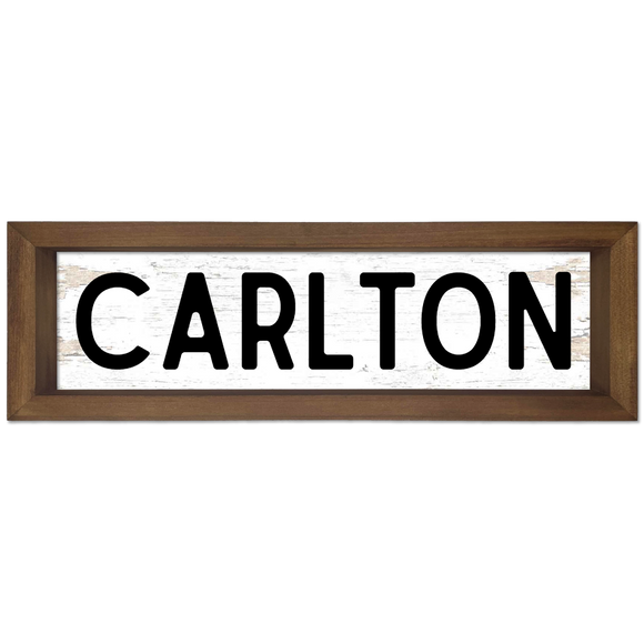 Custom Family Name Wood Framed Sign