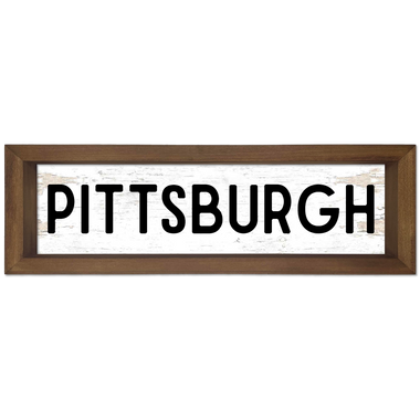 Custom Hometown Wood Framed Sign - 0