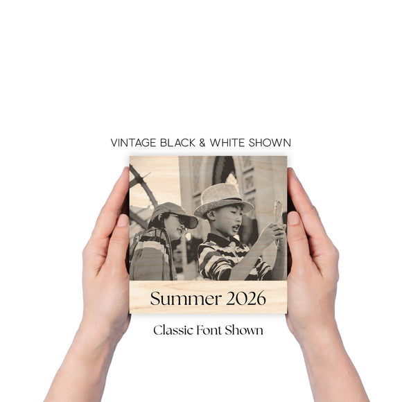 Wood Photo Prints with Text