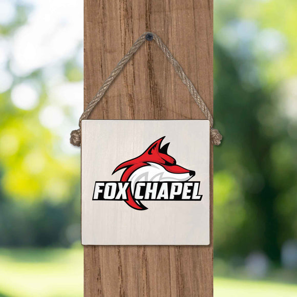 Fox Chapel 6x6 Wooden Twine Sign