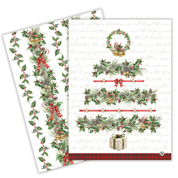 Holiday Garland Kitchen Towel Set of 2