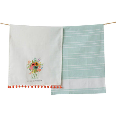 Pair of Tea Towels - Let Your Dreams Blossom