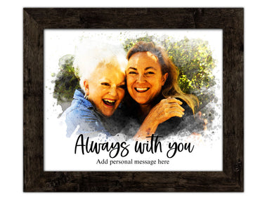 Memorial Watercolor Portrait | Custom Framed Portrait from Photo - 0