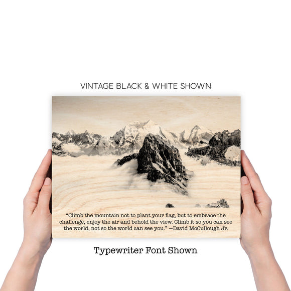 Wood Photo Prints with Text