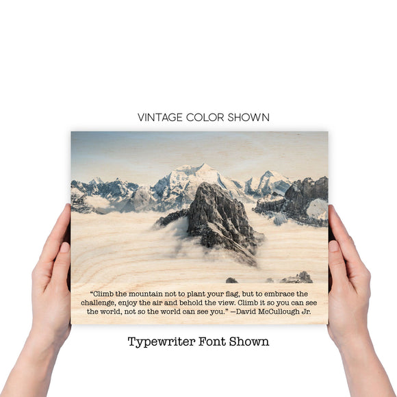 Wood Photo Prints with Text