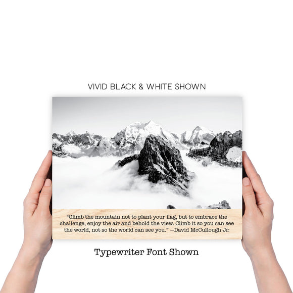 Wood Photo Prints with Text