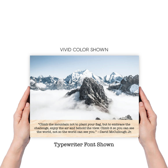 Wood Photo Prints with Text