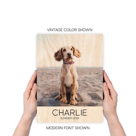 Wood Photo Prints with Text
