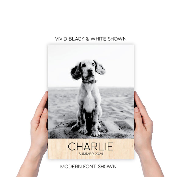 Wood Photo Prints with Text