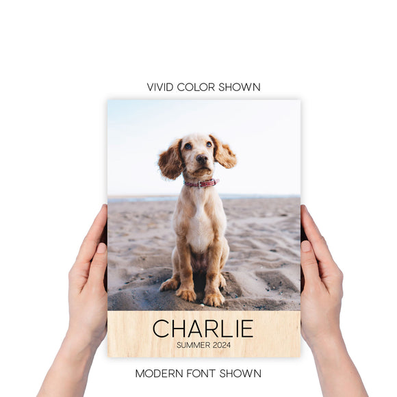 Wood Photo Prints with Text