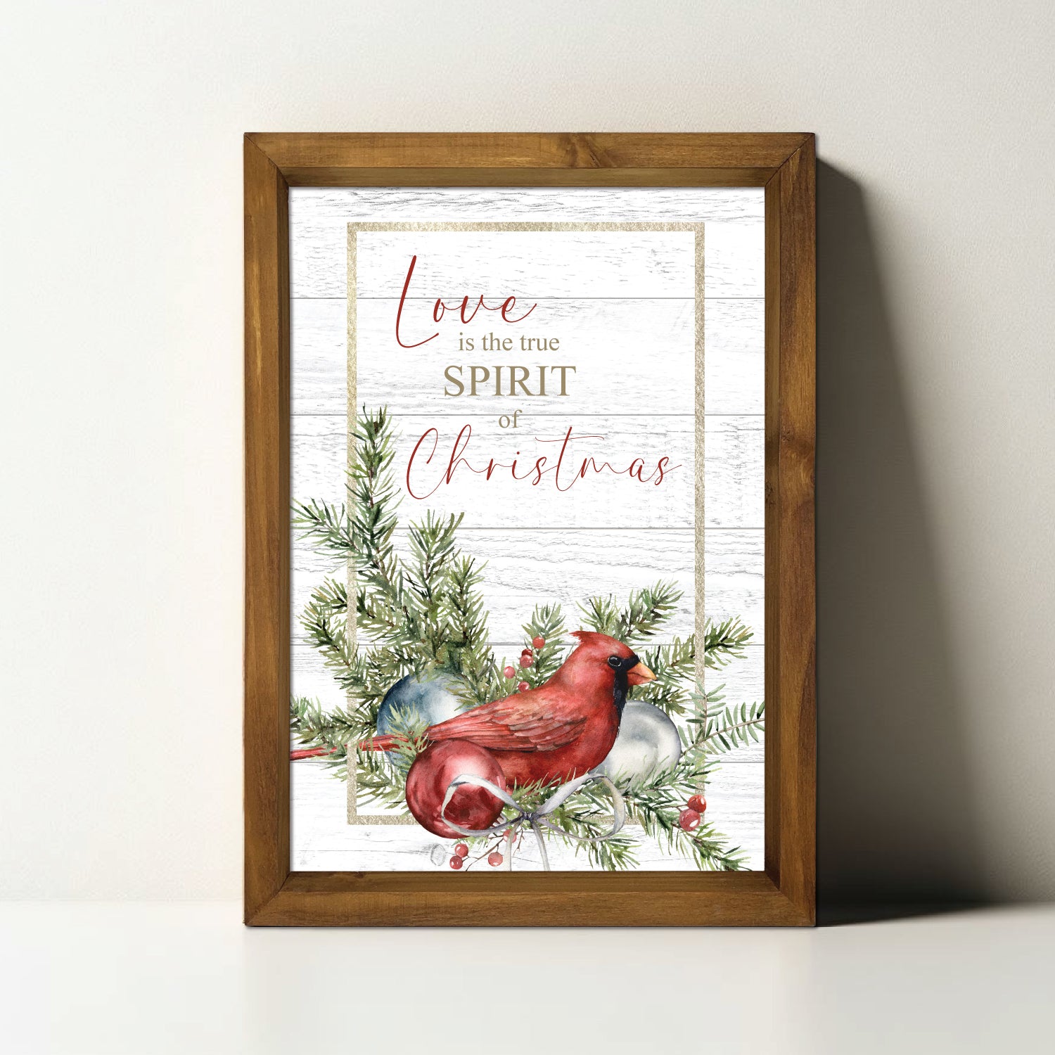 Christmas True Spirit 12x17 Wood Sign