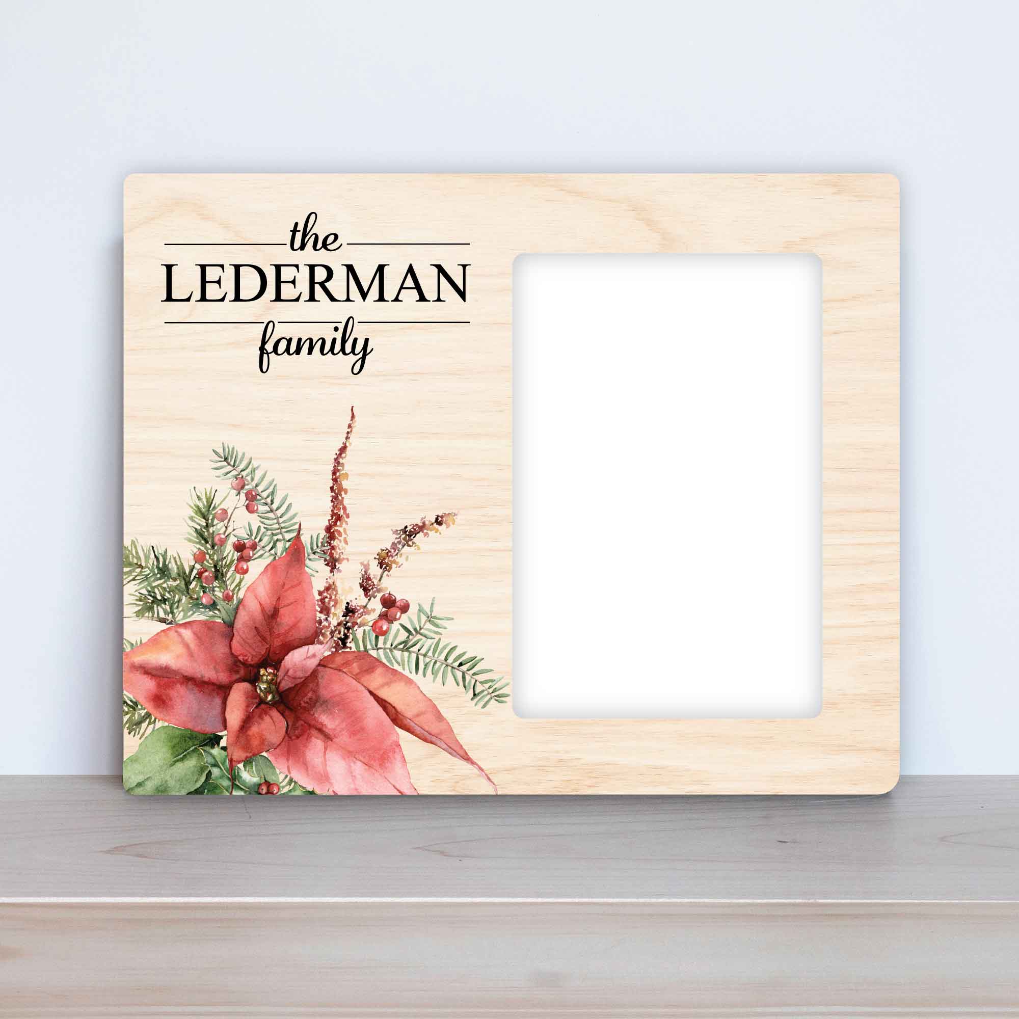 Christmas Spirit Family Name Picture Frame