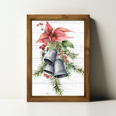 Christmas Spirit Bells Wood Sign