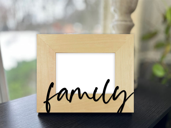 Family Picture Frame with 3D Text