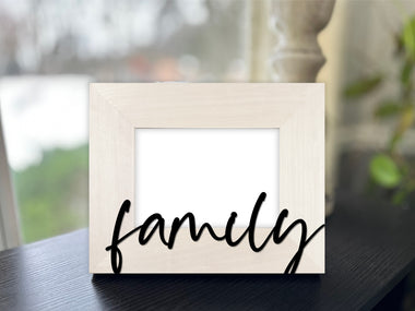 Family Picture Frame with 3D Text - 0