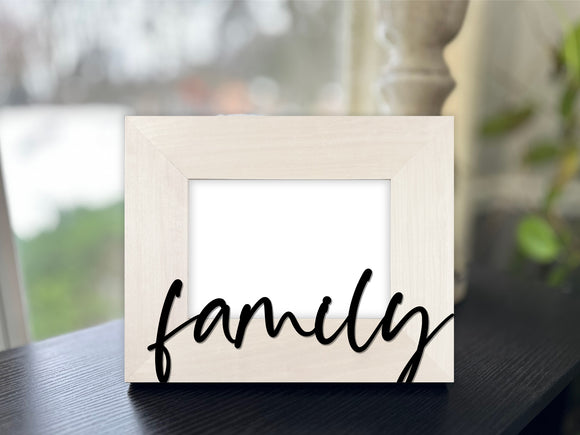 Family Picture Frame with 3D Text