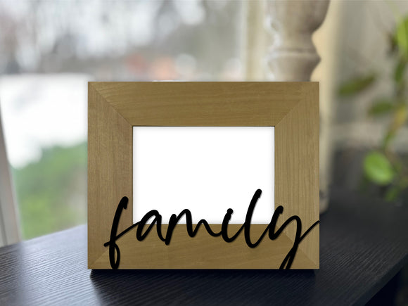 Family Picture Frame with 3D Text