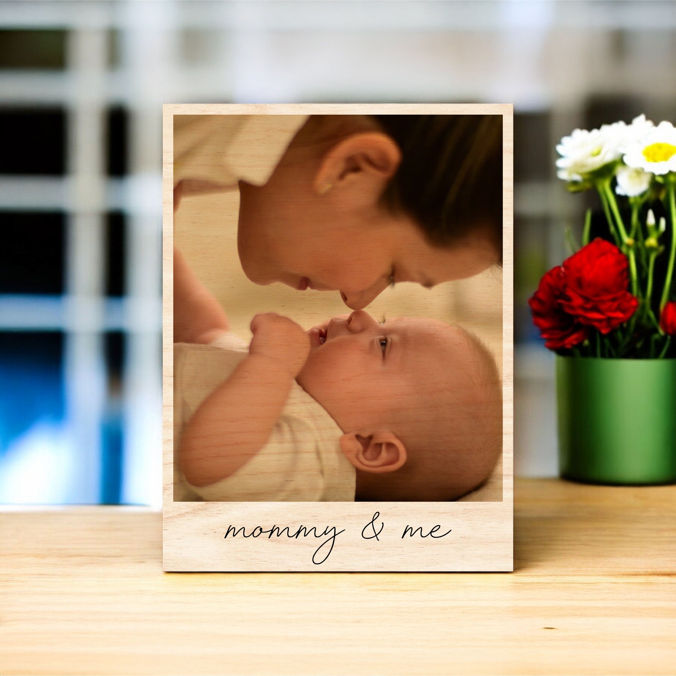 Mother's Day Vintage Wood Photo - First Mother's Day - 0