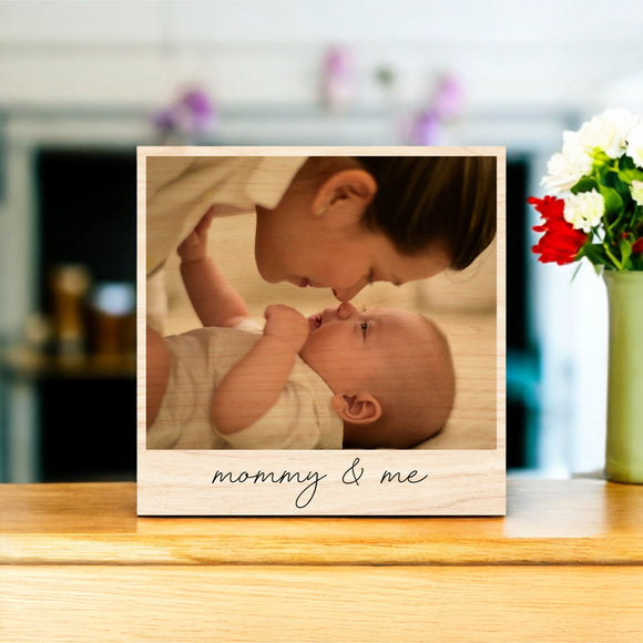 Mother's Day Vintage Wood Photo - First Mother's Day