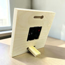 Personalized Wood Photo Desk Clock 6" x 6"-2
