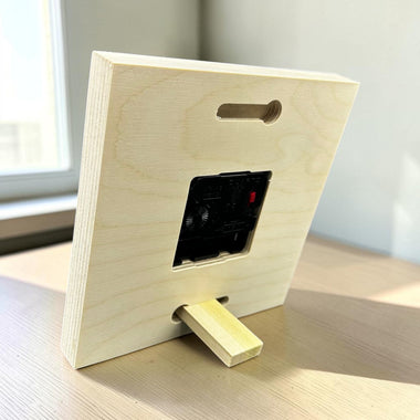 Personalized Wood Photo Desk Clock 6" x 6" - 0