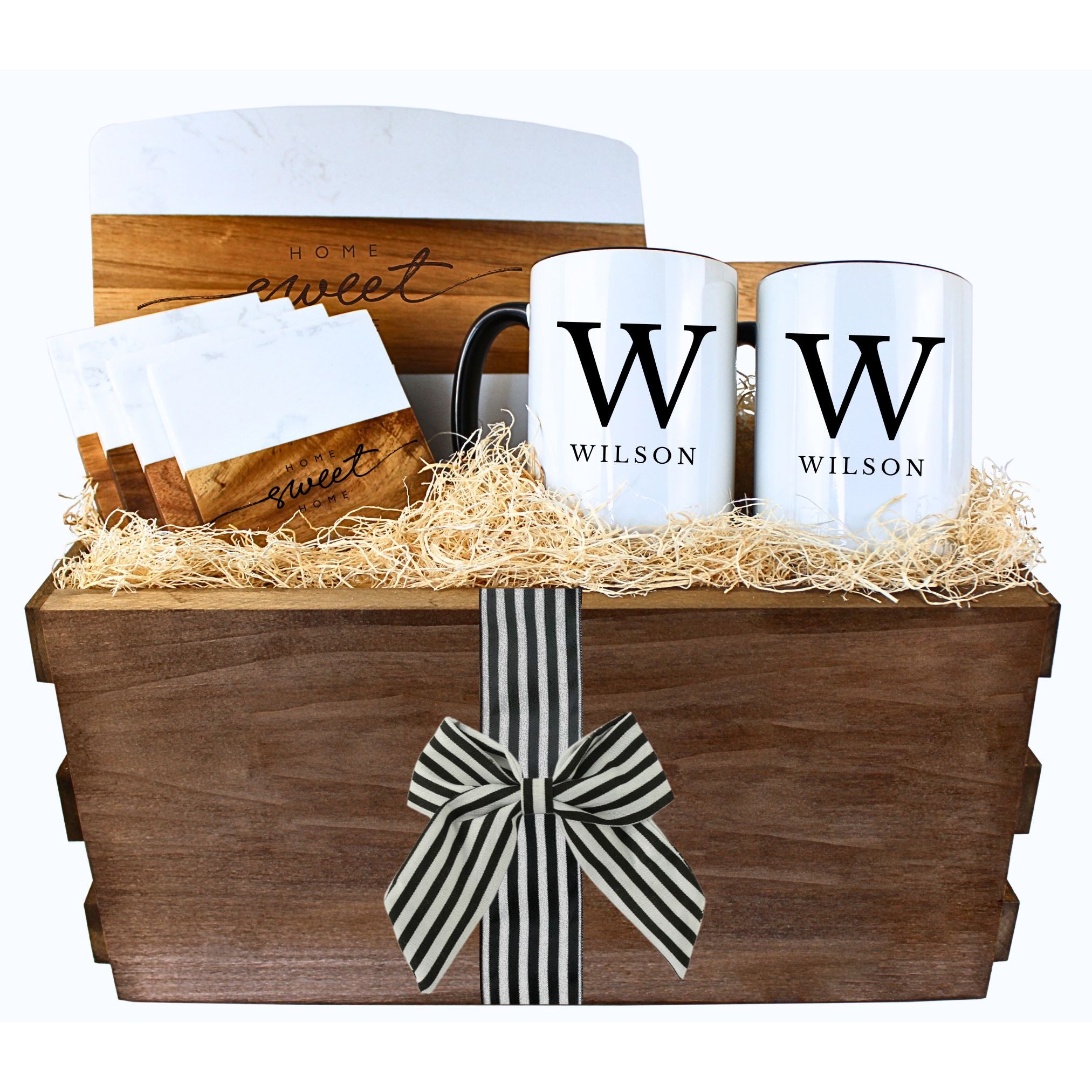 Realtor Closing Gift Basket - Marble Serving Board with Handle