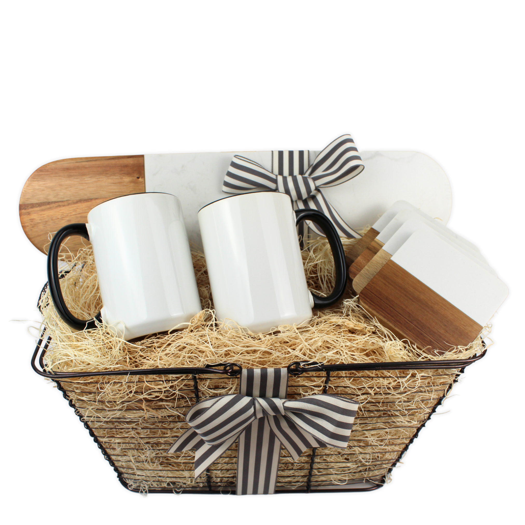 Realtor Closing Gift Basket - Rounded Marble Serving Board