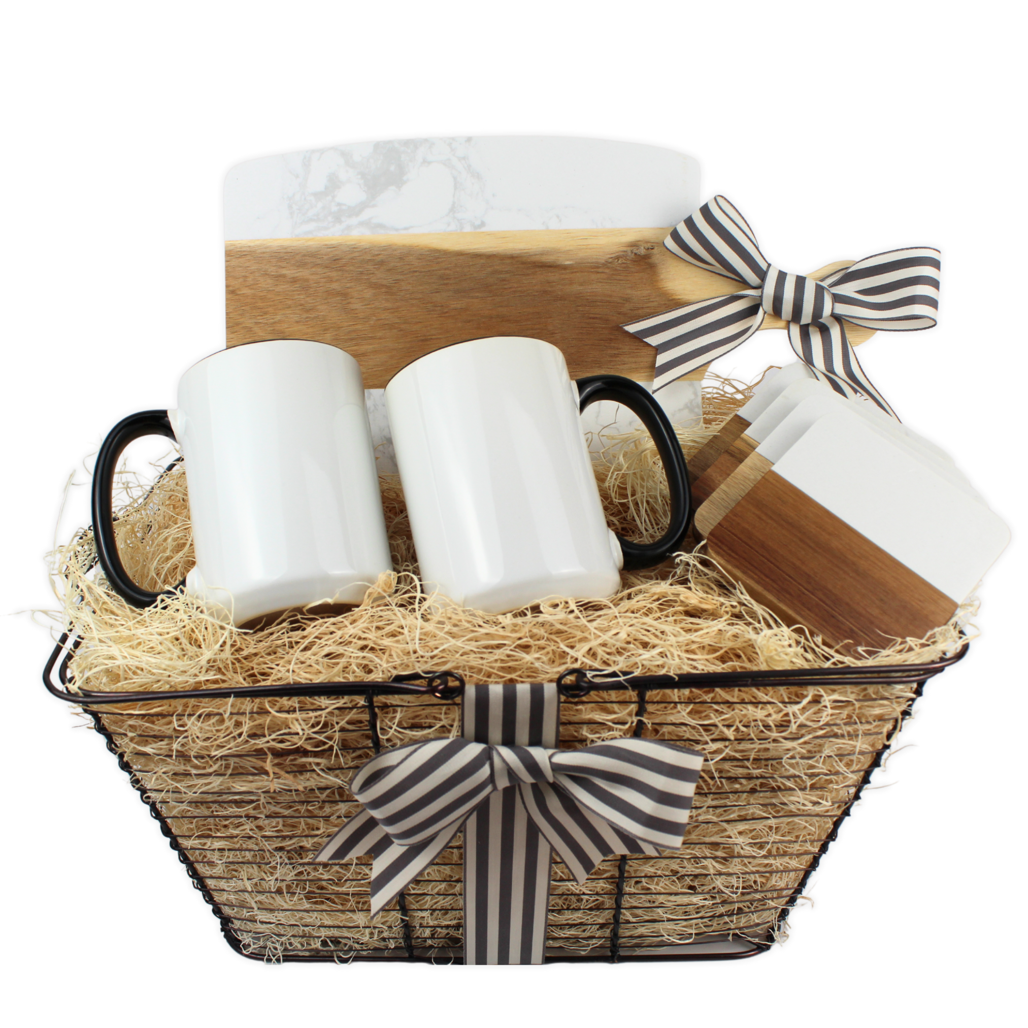 Realtor Closing Gift Basket - Marble Serving Board with Handle