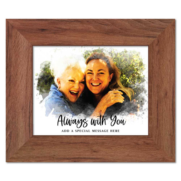 Memorial Watercolor Portrait | Custom Framed Portrait from Photo