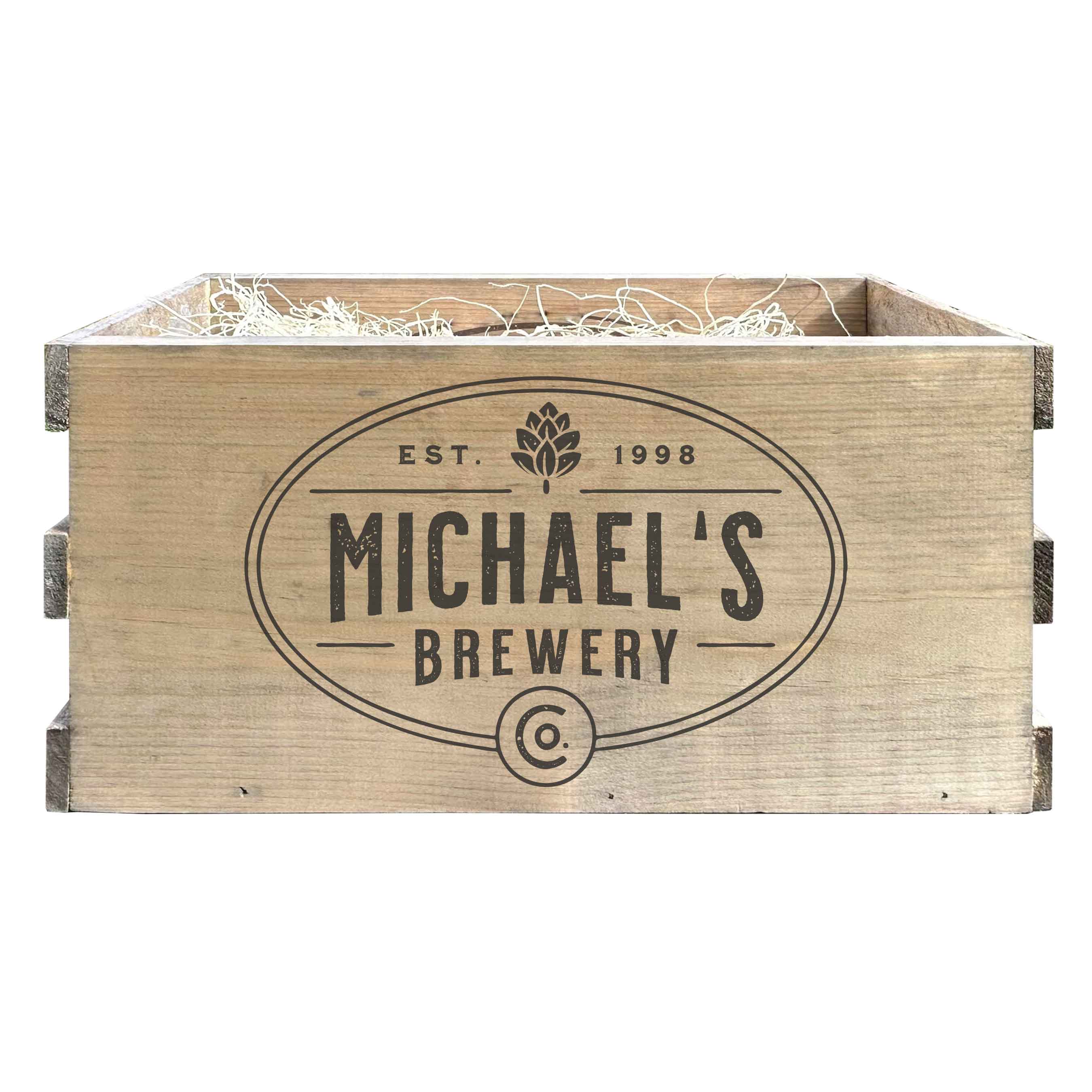 Brewery Personalized Wood Crate