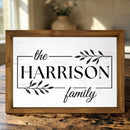 Personalized Family Name Monogram Plaque, 12x17 Framed Wood Wall Art-1