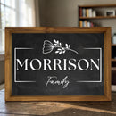 Personalized Family Name Monogram Plaque, 12x17 Framed Wood Wall Art-2
